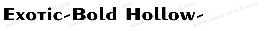 Exotic-Bold Hollow字体转换